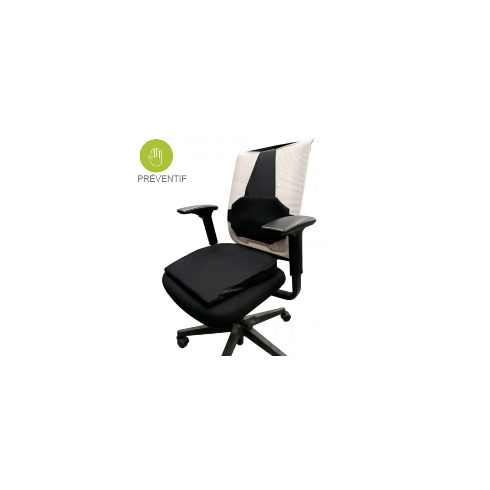 Coussin d'assise ergonomique ergodesk pour chaise de bureau l 35xl 40xh 5cm  - RETIF