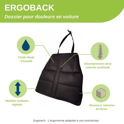 ergonomic back cushion for car