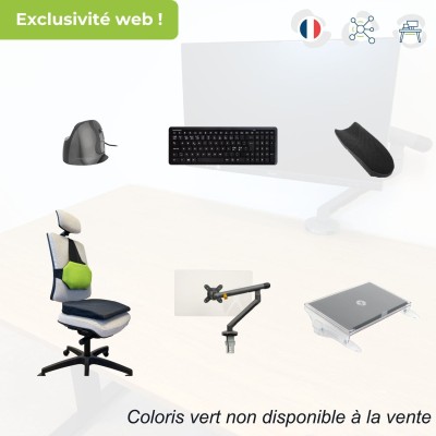 ergonomic set for computer work and office work