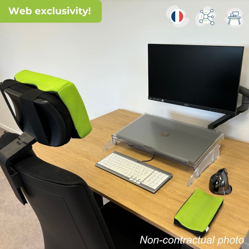 workstation set up for computer work