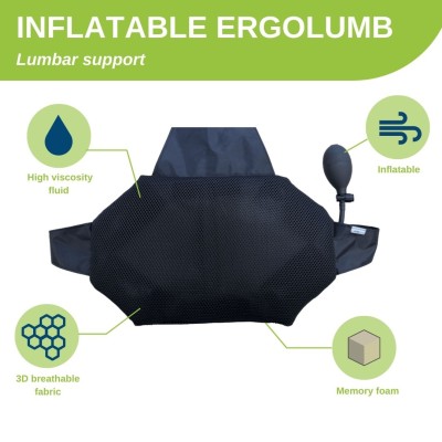 inflatable lumbar cushion for office chair