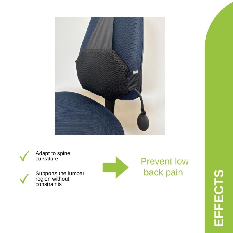 inflatable lumbar support for office chair